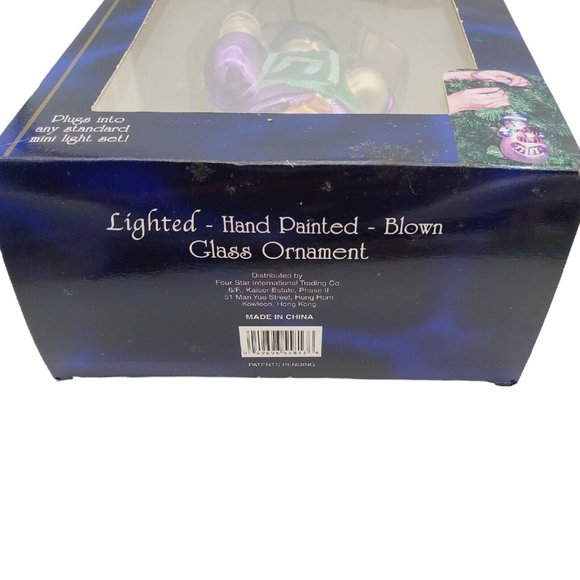 Lubeck Hand Painted Blown Glass  Ornament‎ Lights Up Christmas Holiday Caroler - Picture 5 of 7